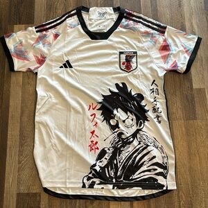 (SOLD) Adidas - Men’s Medium - Luffy Soccer Jersey (Land of Wano Arc)